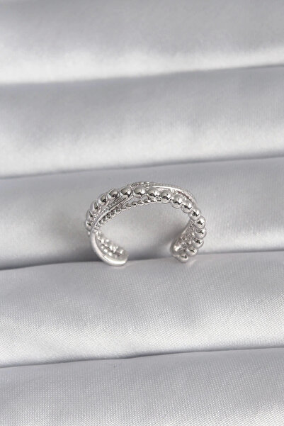 Genel Markalar Pirinç Gümüş Renk Kadın Yüzük