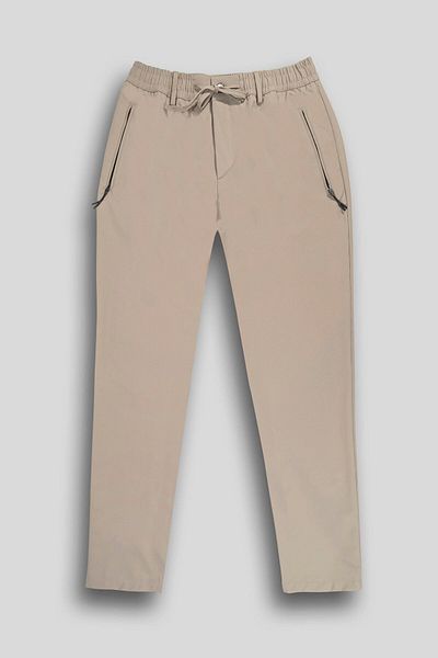 GMG FIRENZE Gmg Florence Elastic Waist Regular Leg Slim Fit Mink Men's Trousers Gu25Mss01023