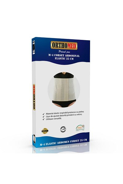 ORTHOMED Corset Abdominal Elastic 25 cm, "Orthomed M-4", L, 90 100 cm
