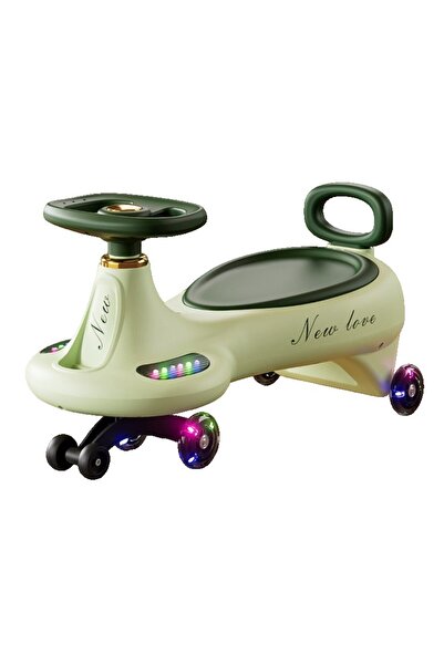 Flippy Ride-on Car, 1-8 Years, 360° Steering, Anti-Tip, Silent Wheels, 66x32x37 cm, Green
