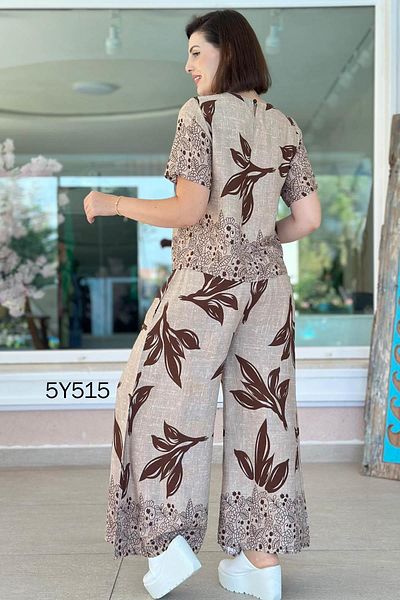 İnce Topuk Patterned Viscose Fabric Set of 2 5Y515