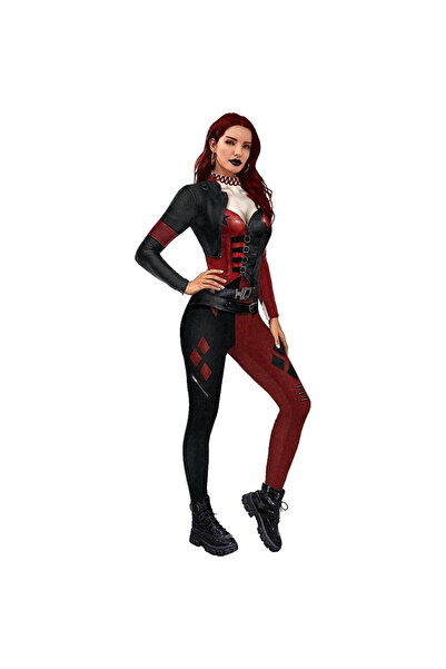 Ficlwigkis Карнавален костюм за Хелоуин, полиестер, тъмночервен/черен, 120 см