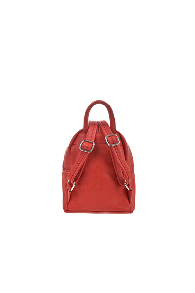 Generic Women's genuine leather backpack BG18813, Rosso