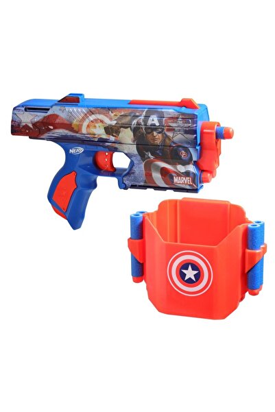 MYONNA IT & E- COMMERCE Nerf Blaster Hasbro Marvel Captain America — Includes 10 Foam Darts, Multicolor, 8+ yrs
