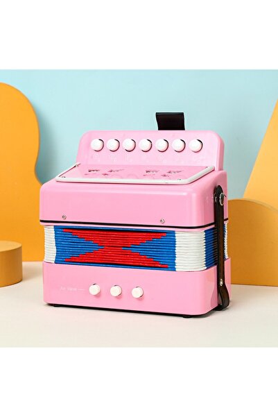Flippy Children's Toy Accordion, 7 buttons, 3 bass, 18x17x10 cm, Pink