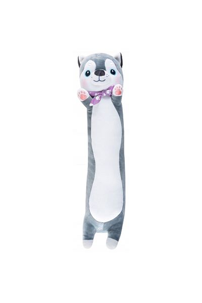 SERSIMO Long plush cat toy, pillow type, washable, hypoallergenic filling, 70 cm, gray