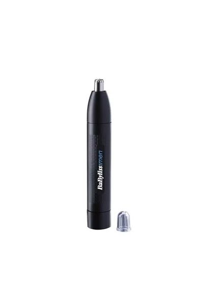 BABYLİSS Nose and Ear Hair Trimmer – Safe Circular Blade, Battery Operated with Cap and Removable Head