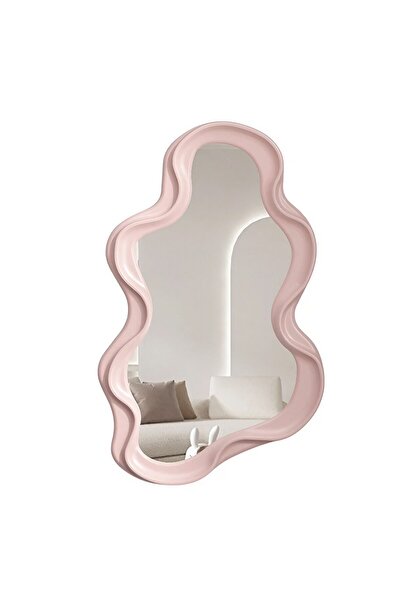 Flo Decorative Wall Mirror, Pink Cloud Shape, 41x26 cm