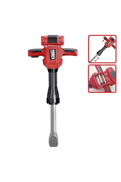 OEM Power Jackhammer Toy, Sound and Motion, Red, 3+ Years