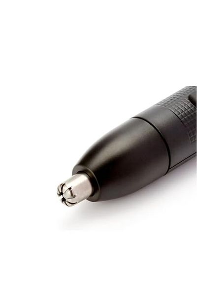 BABYLİSS Nose and Ear Hair Trimmer – Safe Circular Blade, Battery Operated with Cap and Removable Head