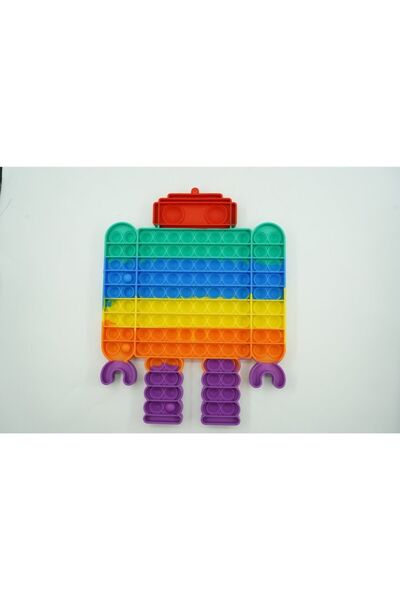 Royal Silicon Anti-Stress Toy, Pop it Now and Flip It, Robot, Multicolor, Model 3