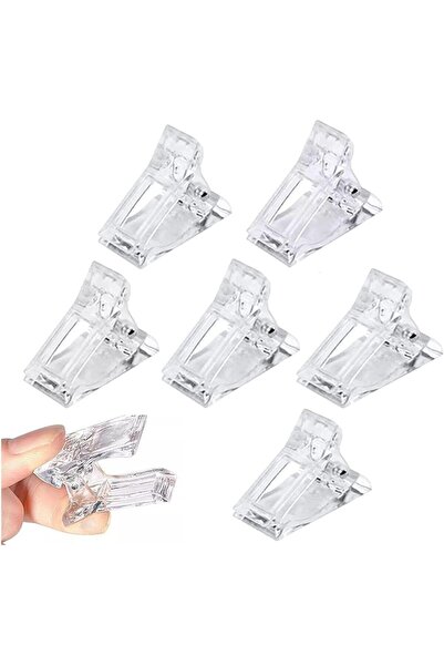 LA PERLA TECH 6 قطع من مشابك الأظافر الشفافة، مشابك تمديد الأظافر المصنوعة من...