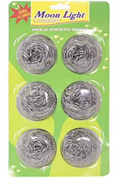 MOONLİGHT Steel Wool Set, Ideal For Cast Iron Pans, Powerful Scrubbing For Stubborn Messes | Scrubbe