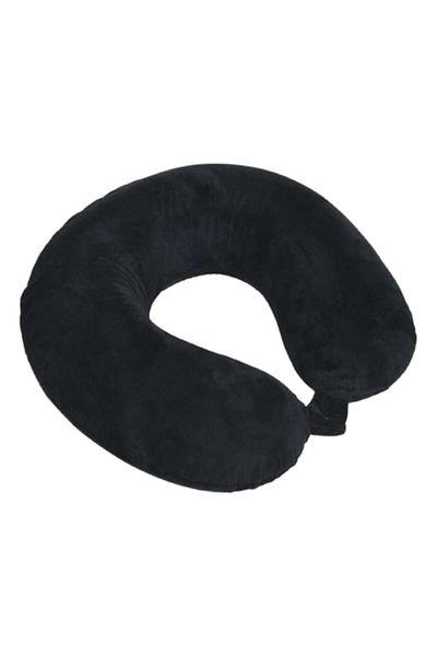 OEM Anatomic Travel Pillow with Memory Foam Black 30cm
