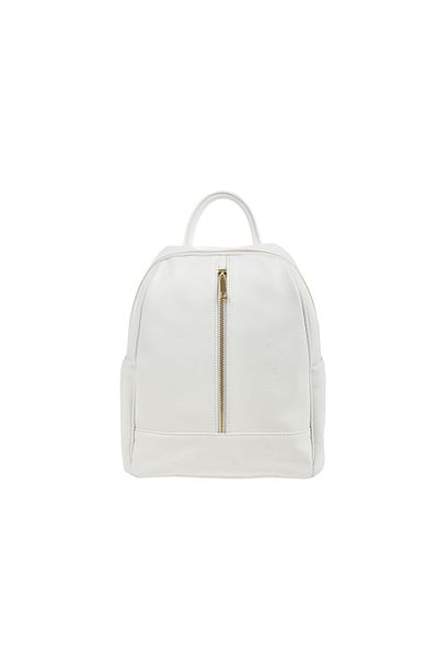 Generic Women's genuine leather backpack BG18820, Bianco
