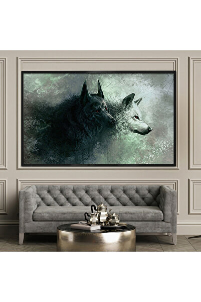 4gdran لوحة قماشية بتصميم مودرن مع برواز شامبين مجوف