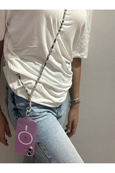 BEİLYS COSMETİCS & ACCESSORY Taşlı Leopar Desenli Telefon Çapraz Boyun Askısı...