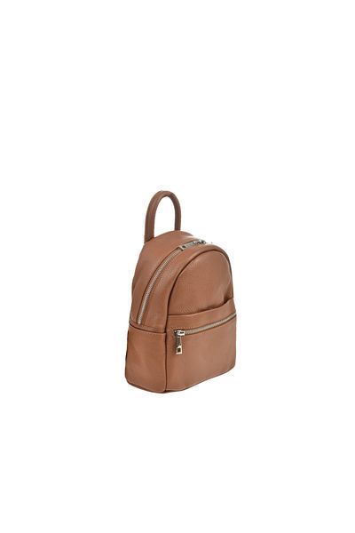 Generic Women's genuine leather backpack BG18807, Cognac