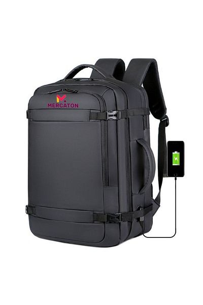 Mercaton Extensible Backpack, compatible with laptops up to 17.3", 29L-39L, USB port, waterproof, tr