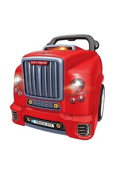 NO BRAND Set mecanic auto pentru copii, formă de camion, detalii realiste, sunet, lumini, plastic, multicolor