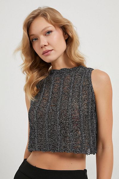 Arma Life ARMALIFE 2800 SILVERY CROP ΓΥΝΑΙΚΕΙΑ ΠΛΕΚΤΗ ΜΠΛΟΥΖΑ