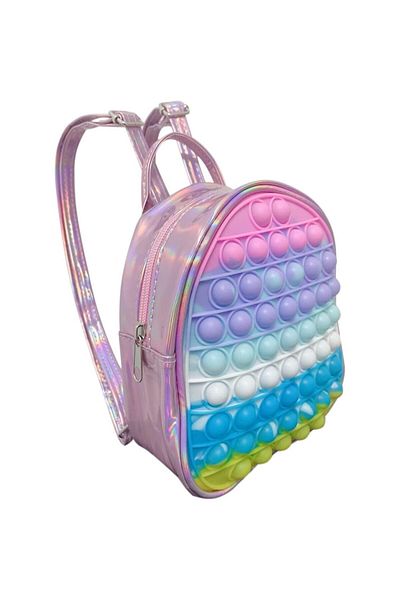 Flo Popit Kids Antistress Backpack, Silicone, Multicolor