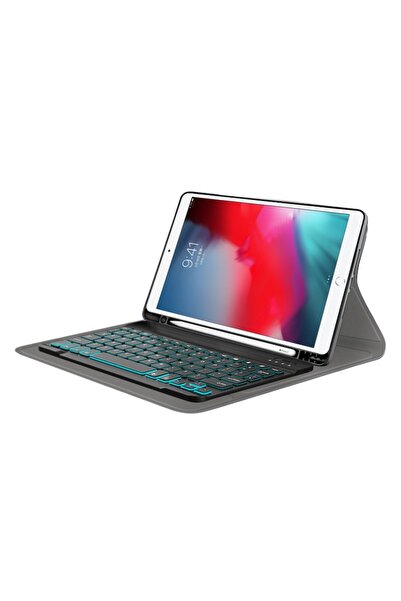 Techsuit High-Protection Keyboard Case for iPad Air/Pro 10.5 (CozyTab R75) - Silicone, Intense Dark