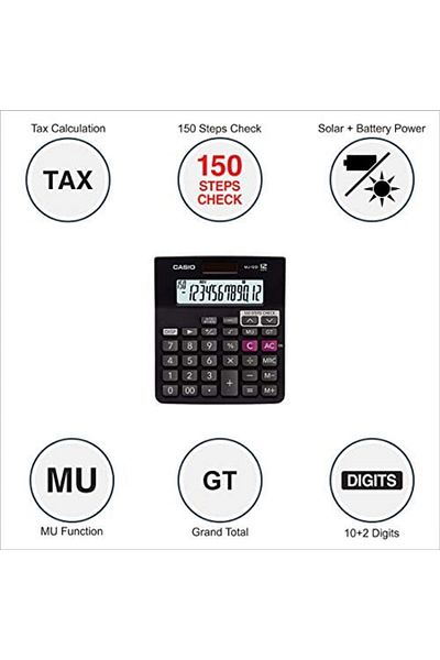 Casio MJ-12D 150 Steps Check and Correct Desktop Calculator
