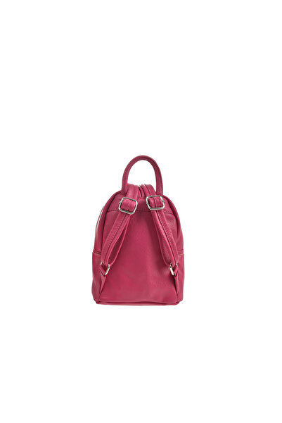 Generic Women's backpack made of genuine leather BG18815, Fuchsia