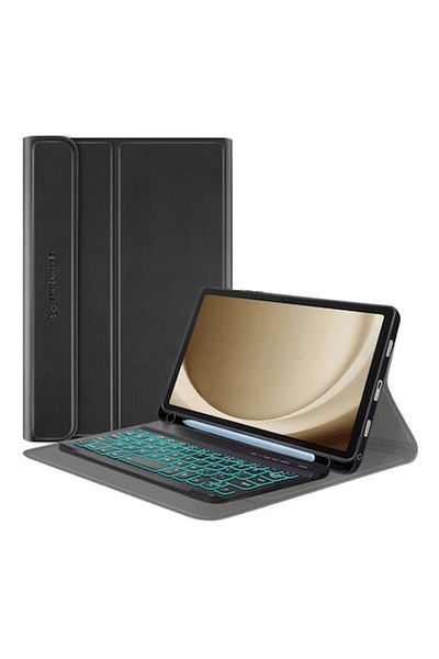 Rao Smart Keyboard Case for Samsung Galaxy Tab A9 Plus, CozyTab Case, G54, Silicone, Pitch Black