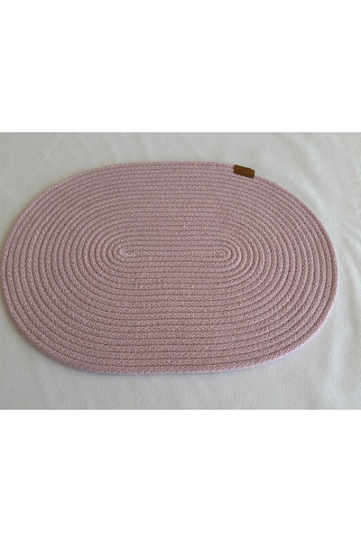 HHKARTS مفرش طاولة من الجوت الأمريكي، ديكور طاولة، شكل بيضاوي، وردي فاتح، 30x...