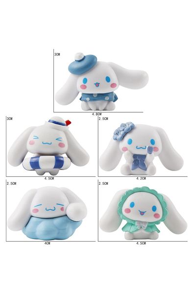 choice2 5pcs New 5Pcs/set Mini Figuren Doll 3cm Hello Kitty Kuromi melody Cake decoration model desktop toy