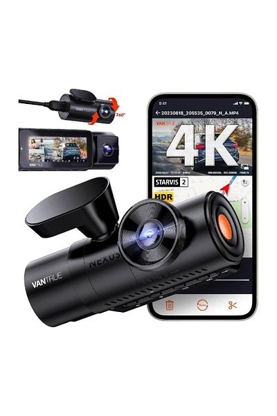 VANTRUE Venture Dash Cam N4 Pro 4K Triple Camera Wi-Fi with Voice Control