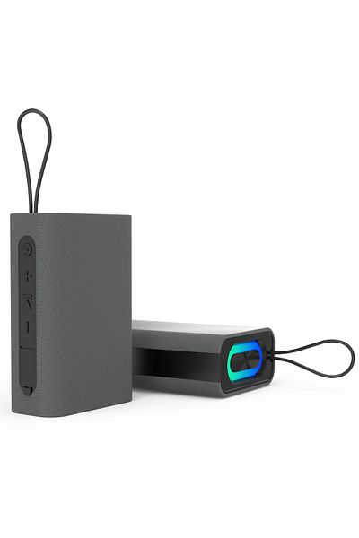 OEM Portable Bluetooth Speaker WP-03C | Waterproof IPX5, RGB, 2000mAh Battery, Bluetooth 5.3, Gray