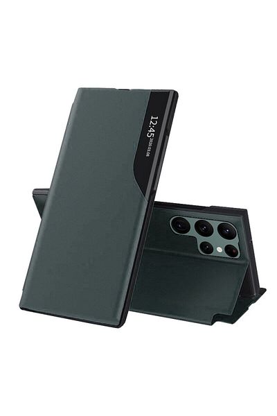 SOL Carcasă de înaltă protecție pentru Samsung Galaxy S22 Ultra 5G, protecție, E59, - piele, verde pădure