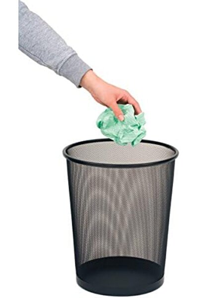 Other DDPO Mesh Circular Steel Trash Bin - 3 Pack, Black