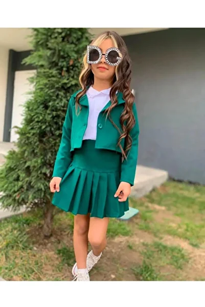 Ysferbutik Girl's Skirt Jacket Shirt
