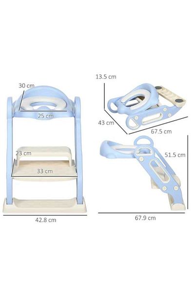Mercaton Reductor pliabil cu manere, trepte antiderapante, lift WC, perna moale detasabila impermeabila