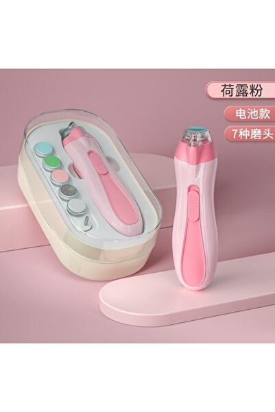 SOL Set Electric Nail File for Children and Babies, ABS, 6 Accessories, with ...