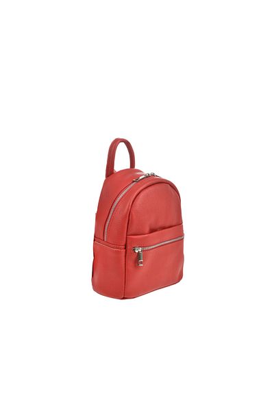 Generic Women's genuine leather backpack BG18813, Rosso