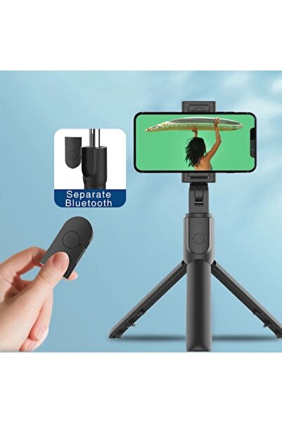 SOL Selfie Stick Stabil cu Telecomanda, 100cm, Extend A72, Silicon, Black