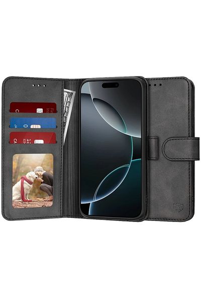 SOL Case for iPhone 16 Pro, Diary Book, Y50, Eco-leather, Black