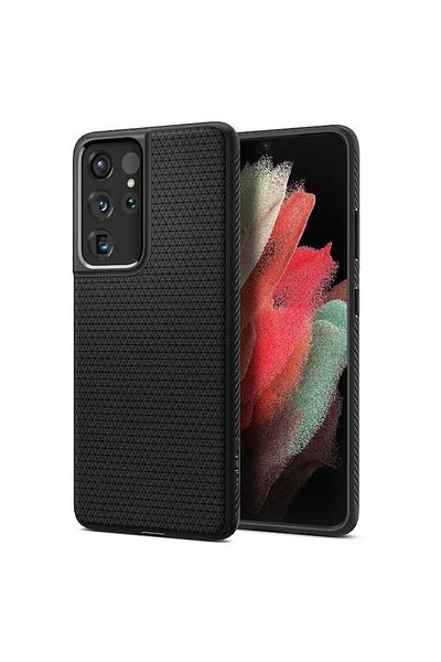 OEM Case for Samsung Galaxy S21 Ultra 5G, Liquid Air, Polyurethane, Matte Black