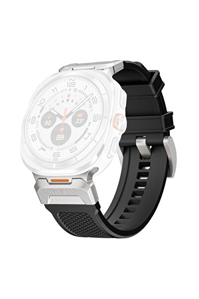 SOL Watch Strap for Samsung Galaxy Watch Ultra 47mm, Protect, L78, Hard Plastic, Intense Dark/Silver