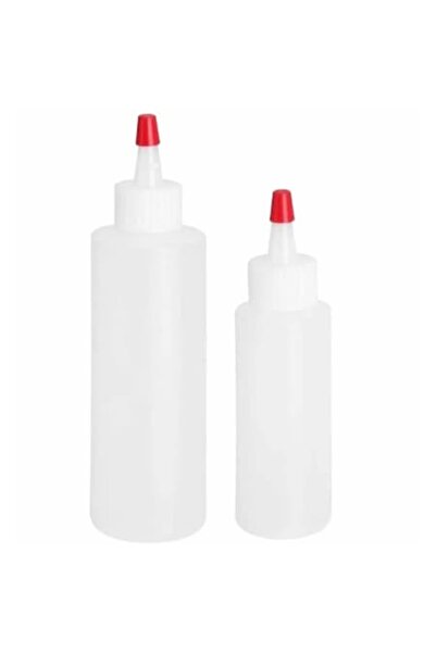 UIQ Set de 2 sticle pentru decorarea torturilor, plastic, transparente