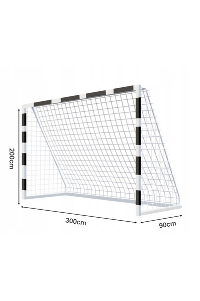 SERSIMO Steel football goal, 200x300 cm, 38mm profile, with fixing elements