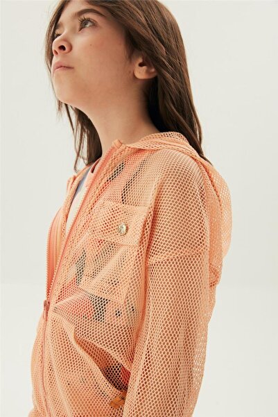 Tyess Girl Salmon Tracksuit Top