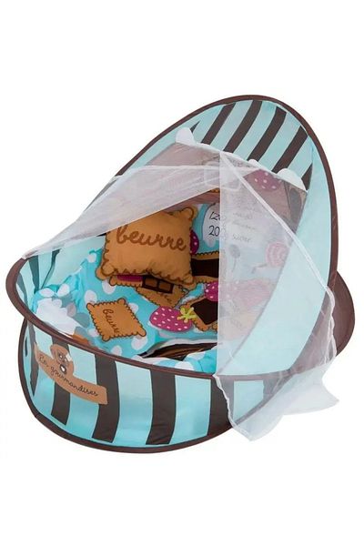 İSP Patut portabil 2 in 1 "Likesmart Portable Baby Bed", Centru de activitati, Compact, Saltea, Alba