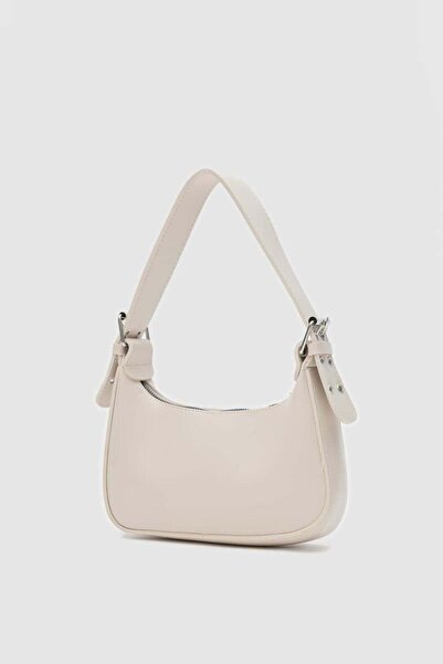 KISCHE Oval Cream Baguette Bag