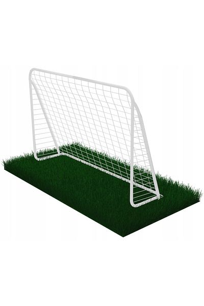 SERSIMO Poarta de fotbal din otel, 170x240cm, profil 32mm, tinta antrenament, albastru